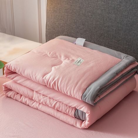 Couette D'Été - Coton Lavé - 110x150 cm - Pour Lit Simple ou Double - Lavable En Machine - 1 Pièce (1/5)