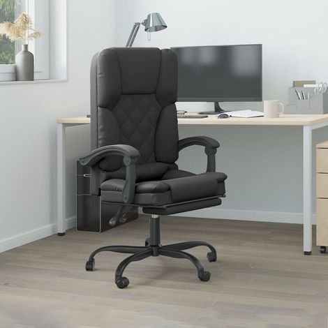 Bürostuhl mit Massagefunktion Schwarz Kunstleder (1/5)