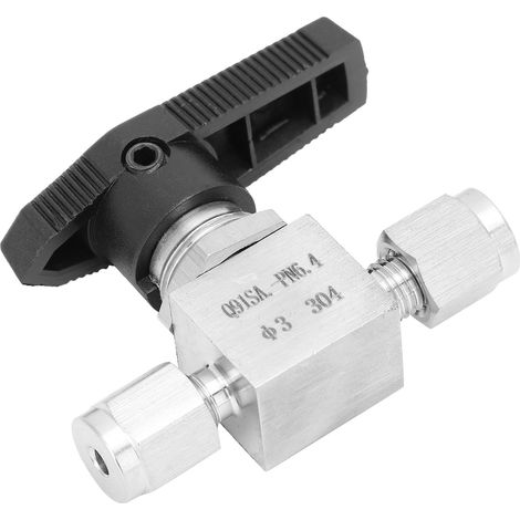Hochdruck-Nadelventil aus Edelstahl 304 SS-44S6Ф3, Durchflussregelung für Wasser, Gas und Flüssigkeiten, 3-mm-Gewinde (1/5)