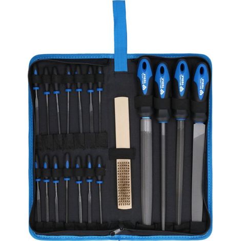 Brilliant Tools Feilen-Satz mit Feilenbürste, 19-tlg.