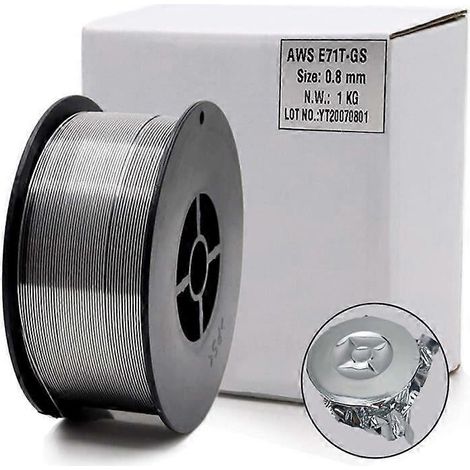Fil de soudage fourré, fil MIG sans gaz fourré, acier doux sans gaz E71TGS, diamètre 0,76 mm, résistance 900 g (1/4)