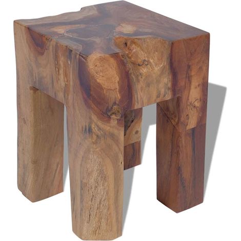 Tabouret Chaise de bar Tabouret de bar - Bois de teck massif BV434167 - BonneVie (1/5)