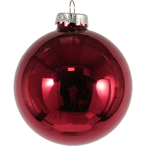 ARPIMEX Box 4 Sfere di Natale D 120 Mm Vetro Bordeaux