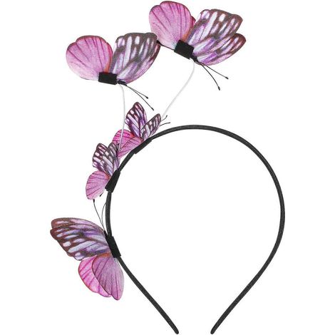 Serre-tête papillon 3D décoratif, bandeau papillon, bibi, coiffe-Pink (1/4)