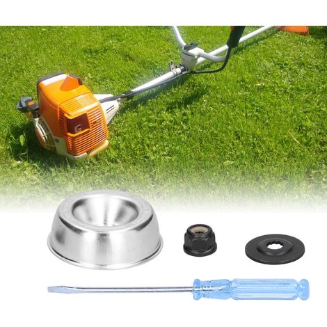 Satz mit 4 Messeradaptern, Anschlagscheibe und Führungsplatte für STIHL FS120, 130, 130R, 200, 250 und 55 (1/5)