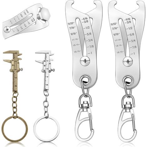 Ensemble de 4 outils mesure portables pour porte-clés, comprenant (1/5)