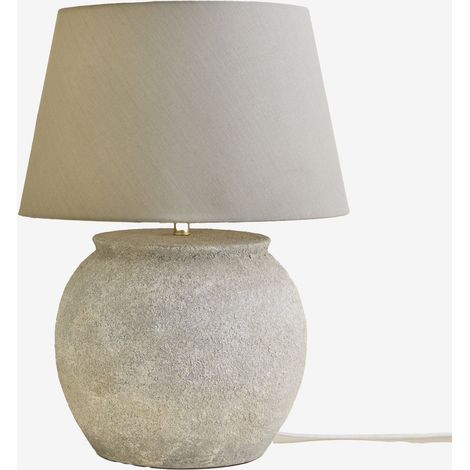 Lampada da tavolo in ceramica e lino Kenaris SKLUM