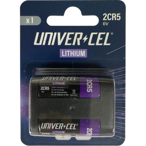 Piles lithium - Univercel - 2CR5 - 6 V - 1Pc - 1500mA