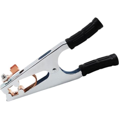 Pince de Masse Soudure, Pince Soudure, Pince de Terre de Soudage ARC avec étui en cuir, Fait de fer + laiton, matériel de soudage professionnel, pour la plupart des machines à souder (500A)