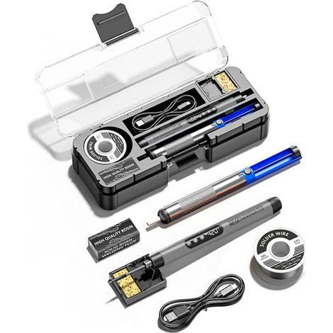 Fer à souder électrique portable USB multifonctionnel et intelligent avec réglage de la température de 260 à 420 °C pour la réparation et l'entretien (1/5)