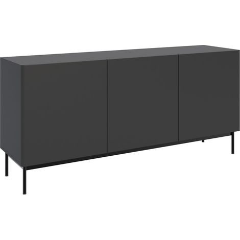 Selsey Olio - TV-Board 3-türig hoch, Schwarz, 160 cm (1/5)