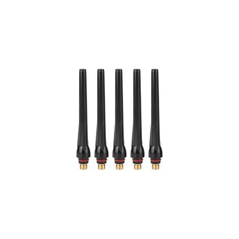 Machines à souder TIG, 0,9 x 0,5 cm, 5 pièces, capuchon arrière long, torche de soudage, couteau de soudage TIG, capuchon arrière pour fournitures de soudage SR17/SR18/SR26 (5 pièces)