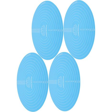 4pièces Tapis De Cuisson Silicone Avec Mesures Antiadhésif Pour Plateau Tournant à Gâteaux Réutilisable Bleu Ciel'-'- (1/5)