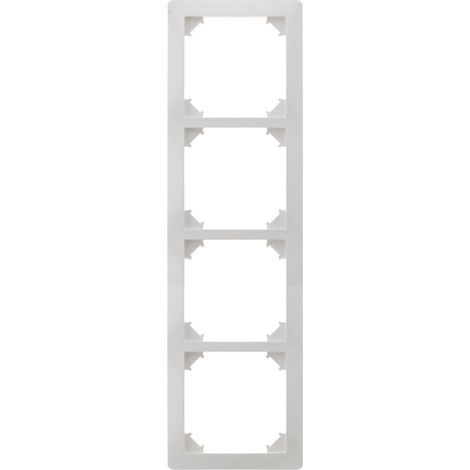 Quadruple plaque de finition - Blanc - Orys - Zenitech