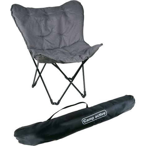 Camp Active Chaise de camping Gris H90xl60xL70cm (1/5)