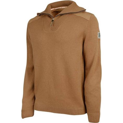 Pull de Travail Loras - Taille L - Camel - Résistant et Confortable - D-Work