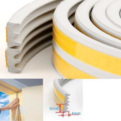 Bande de Joint Joint de porte en mousse Autocollant EPDM pour le Fond de la Porte Boudin de Porte, Blanc E-Profil (1/5)