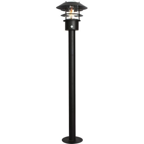 Elstead Helsingor Borne Lanterne avec PIR Noir IP44
