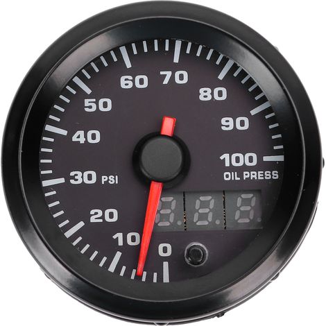 12V 0-100 PSI Öldruckanzeige, 7-farbiges LED-Display mit Sensor, universell für Fahrzeuge
