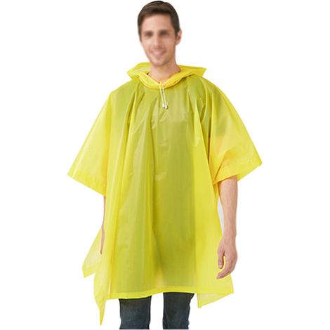 Poncho de pluie pour la randonnée, poncho imperméable, poncho de pluie pour le cyclisme, adapté au vélo, à la randonnée, à la marche, à la pêche et au camping. (1/5)