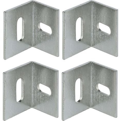 staffe per mensole in acciaio, a vite, 21x25x17 mm, con fori longitudinali e trasversali, ferramenta per montaggio su legno, supporto per mobili, letto, tavolo, mensola, armadio (1/2)