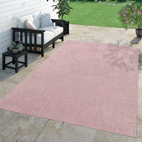 Tapis intérieur/extérieur pour salon, salle à manger et balcon, résistant aux intempéries 60 cm x 100 cm x 4 mm, Rectangulaire, Rosa (1/5)
