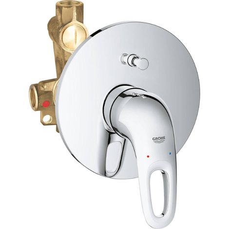 Einhebel-Wand-Brausebatterie mit Umsteller mit offenem Hebel – Grohe Eurostyle New
