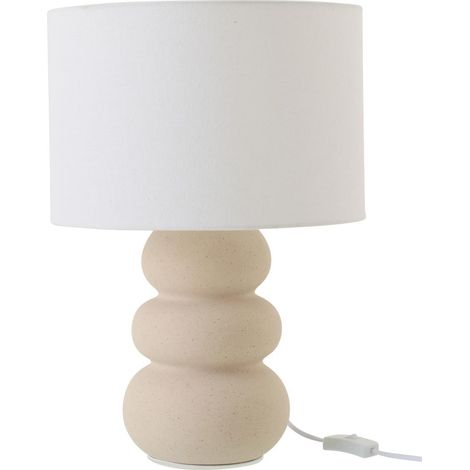 Lampe à Poser en Céramique "Victor" 48cm Blanc Cassé