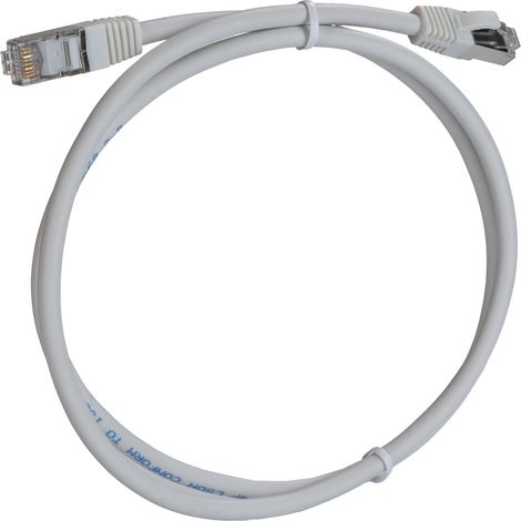 Câble cat 8 catégorie 8 S/FTP RS PRO, Blanc, 1m LSZH Avec connecteur Droit LSZH ( Prix pour 1 )