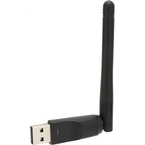 Adaptateur réseau sans fil USB 2.0 à transmission haut débit avec boîtier en plastique ABS, antenne Wi-Fi portable et stable, compatible avec la navigation web et les jeux en ligne. (1/5)