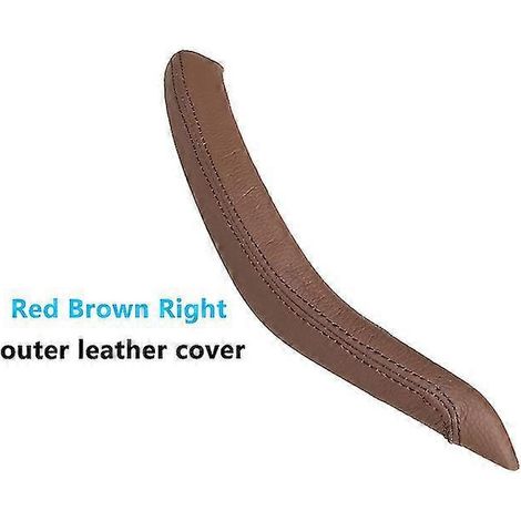 Poignée de porte intérieure passager avec revêtement extérieur en cuir de remplacement pour BMW X5 X6 F15 F16 2014-2018 - Poignée de porte intérieure - rouge marron droit (1/5)