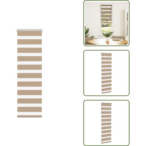vidaXL Zebrarollo Sandbraun 45x100 cm Stoffbreite 40,9 cm Polyester (1/5)