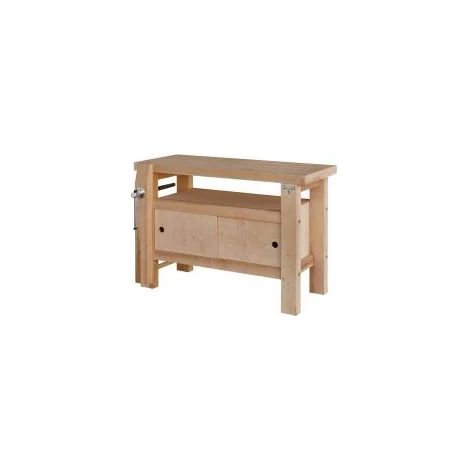 Etabli en bois massif 1,20 M A caisson (1/2)