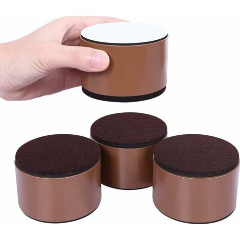 5cm Rehausseurs de Meubles, 6 cm de Diamètre Rehausseurs de Lit, Peut Soulever 5 cm pour Canapé, lit et Armoire, Ronde (1/5)