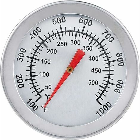 Crezuo Edelstahl-Grillthermometer, Messbereich 50-500°C, analoge Anzeige, für Pizzaöfen und Holzbacköfen (1/4)