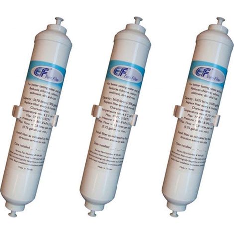 FILTRO ACQUA POTABILE UNIVERSALE PER FRIGORIFERI compatibile con Samsung - 3 UNITÀ