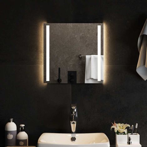 Miroir de salle de bain à LED-Miroir de maquillage avec LED 40x40 cm 594021 (1/5)