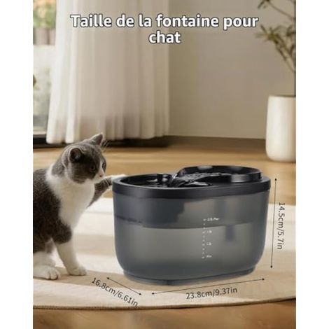 Fontaine à Eau pour Chat,Fontaine Eau Chat avec Pompe Super Silencieuse (1/4)