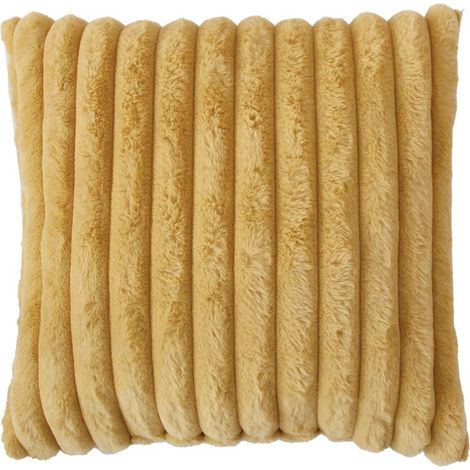 Coussin Imitation Fourrure "Matisse" 40x40cm Ocre