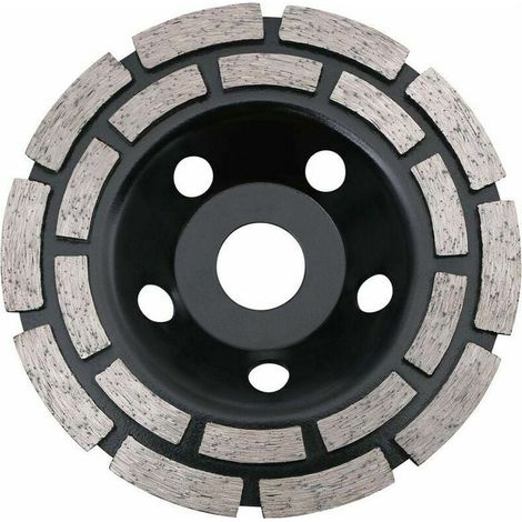 Disque diamant 125x22.23mm double rangée - Meulage béton, pierre, granit, chape - Universel et durable (1/5)