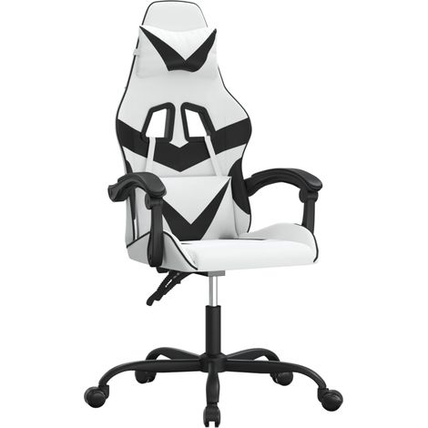 Maison Exclusive - Sedia da Gaming Bianco e Nero in Similpelle