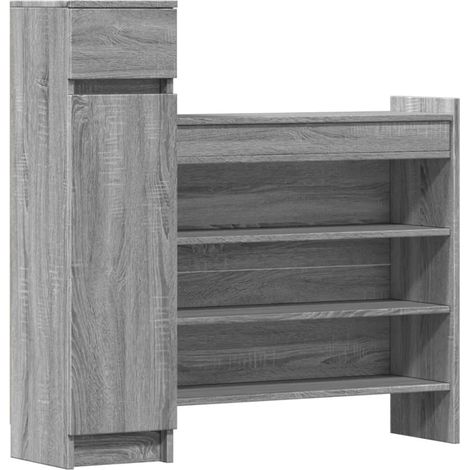 Maison Exclusive - Scarpiera Grigio Sonoma 100,5x28x100 cm in Legno Multistrato