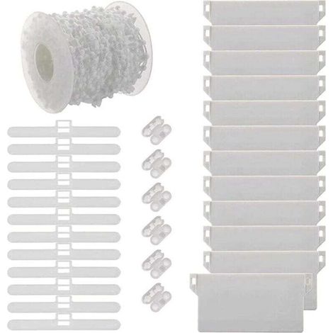 Kit de réparation pour store vertical , accessoires pour store vertical, connecteurs de chaîne en plastique, connecteurs supérieurs, crochets de 89 mm, barres de lestage