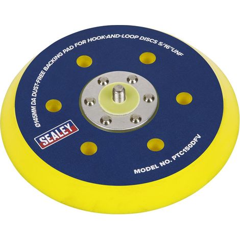 Sealey 145mm DA Dust-Free Backing Pad for Hook-and-Loop Discs 5/16""UNF PTC150DFV