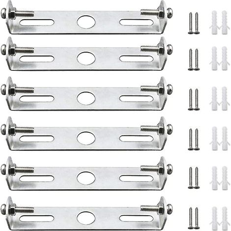 Lot de 6 supports de fixation pour plafonnier, rosaces de 95 mm avec vis, accessoires d'éclairage (1/5)
