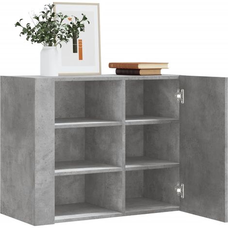 Wandregal Betongrau 75x35x60 cm Holzwerkstoff