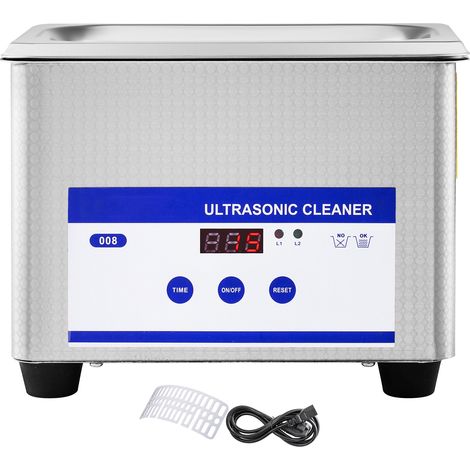 Limpiador ultrasónico VEVOR de 10 L, temporizador digital, calefacción, acero inoxidable, 40 kHz, 0,8 L (1/5)