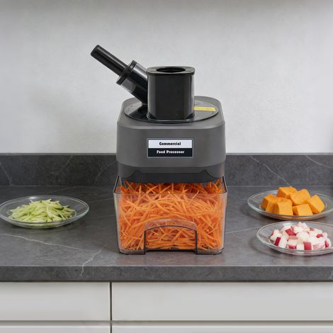 3 en 1 Coupe Légumes Électrique en Cubes Professionnel - 100 W - Avec 3 disques à découper - Pour couper, couper en dés et hacher les pommes de terre et les oignons (1/5)