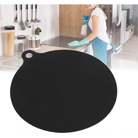 Tapis de protection pour plaque à induction, tapis de cuisson en silicone isolant thermique rond de 22 cm pour ustensiles de cuisine. (1/5)