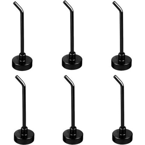 ganci magnetici resistenti, 0,5 kg, magneti potenti da 7 cm per parete, frigorifero, garage, cucina (nero) - (1/5)